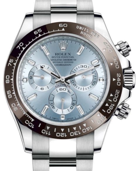 rolex daytona platinum ice blue baguette